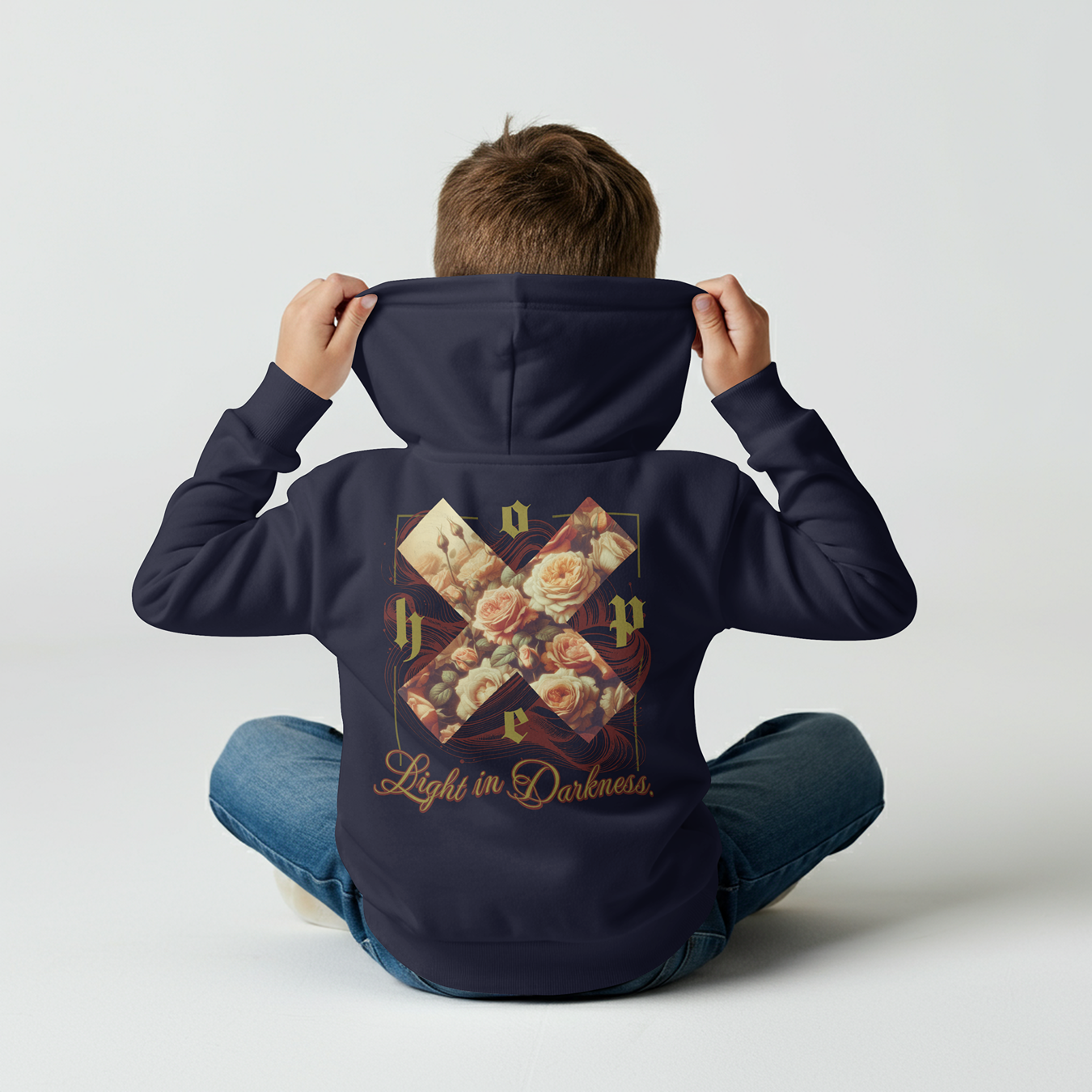 Navy Youth Hoodie - Hope In Light