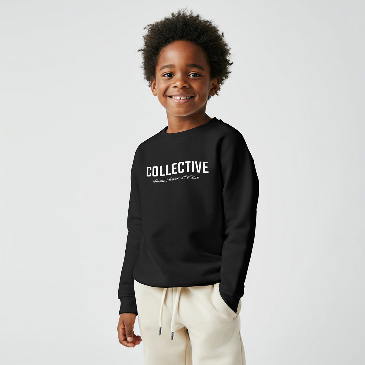 Black Youth Sweater - COLLECTIVE