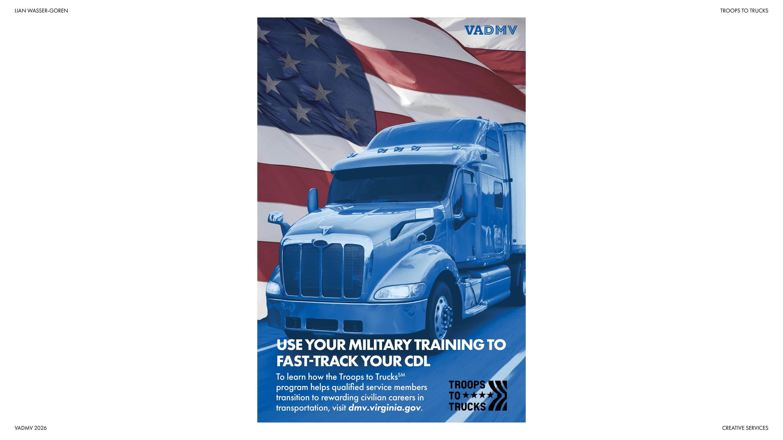 Troops to Trucks Poster Advert