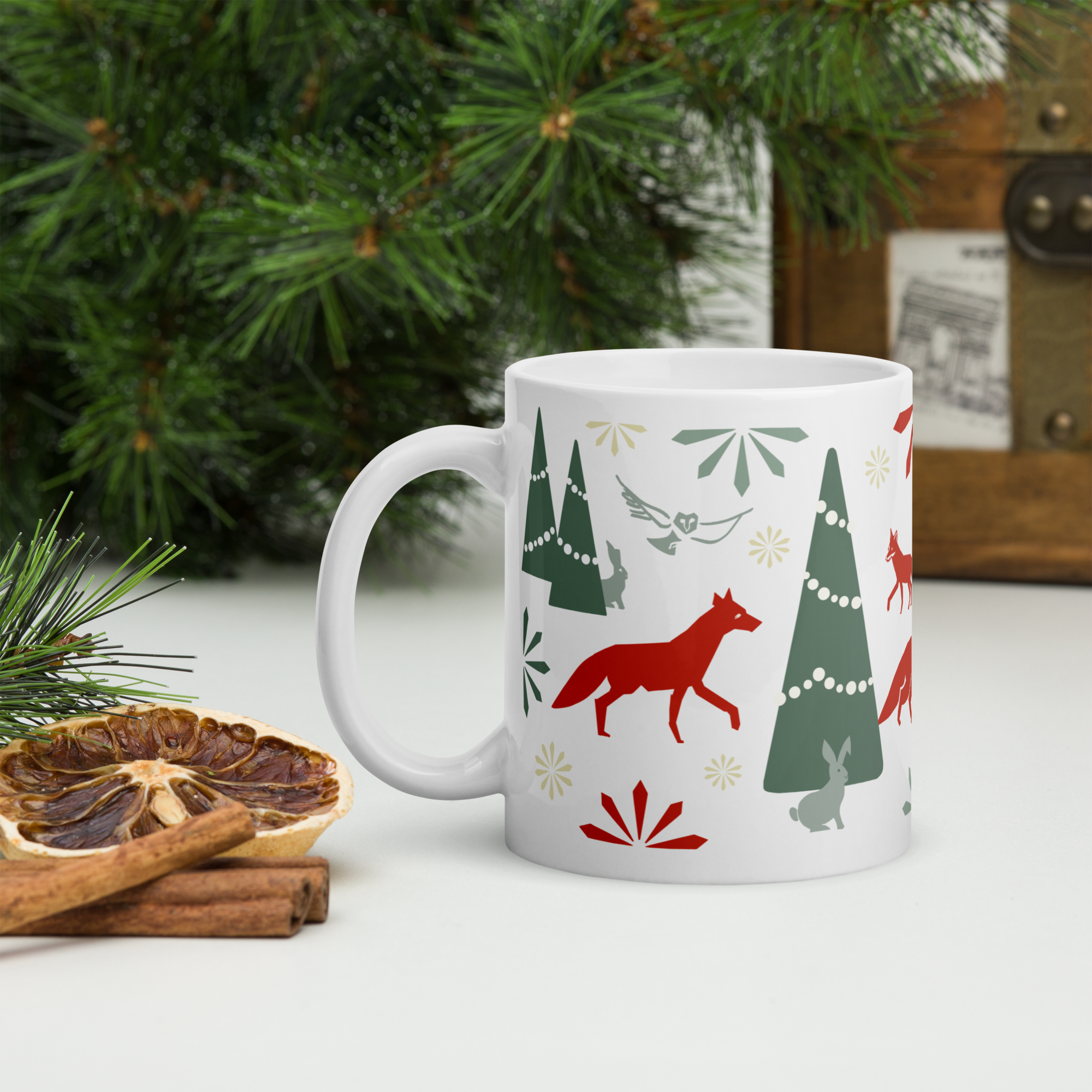 fox story on 0oz ceramic mug