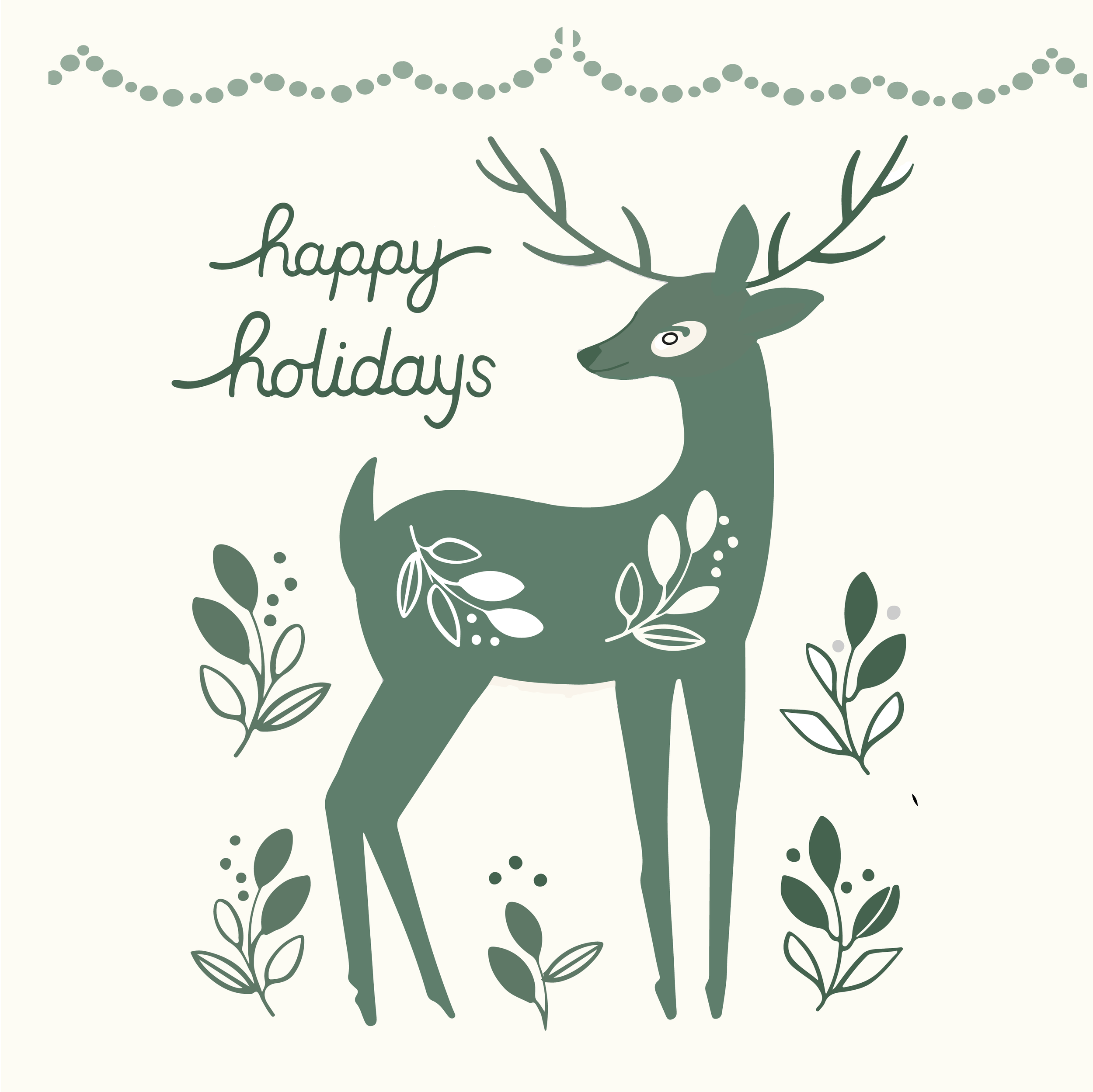 holiday green stag