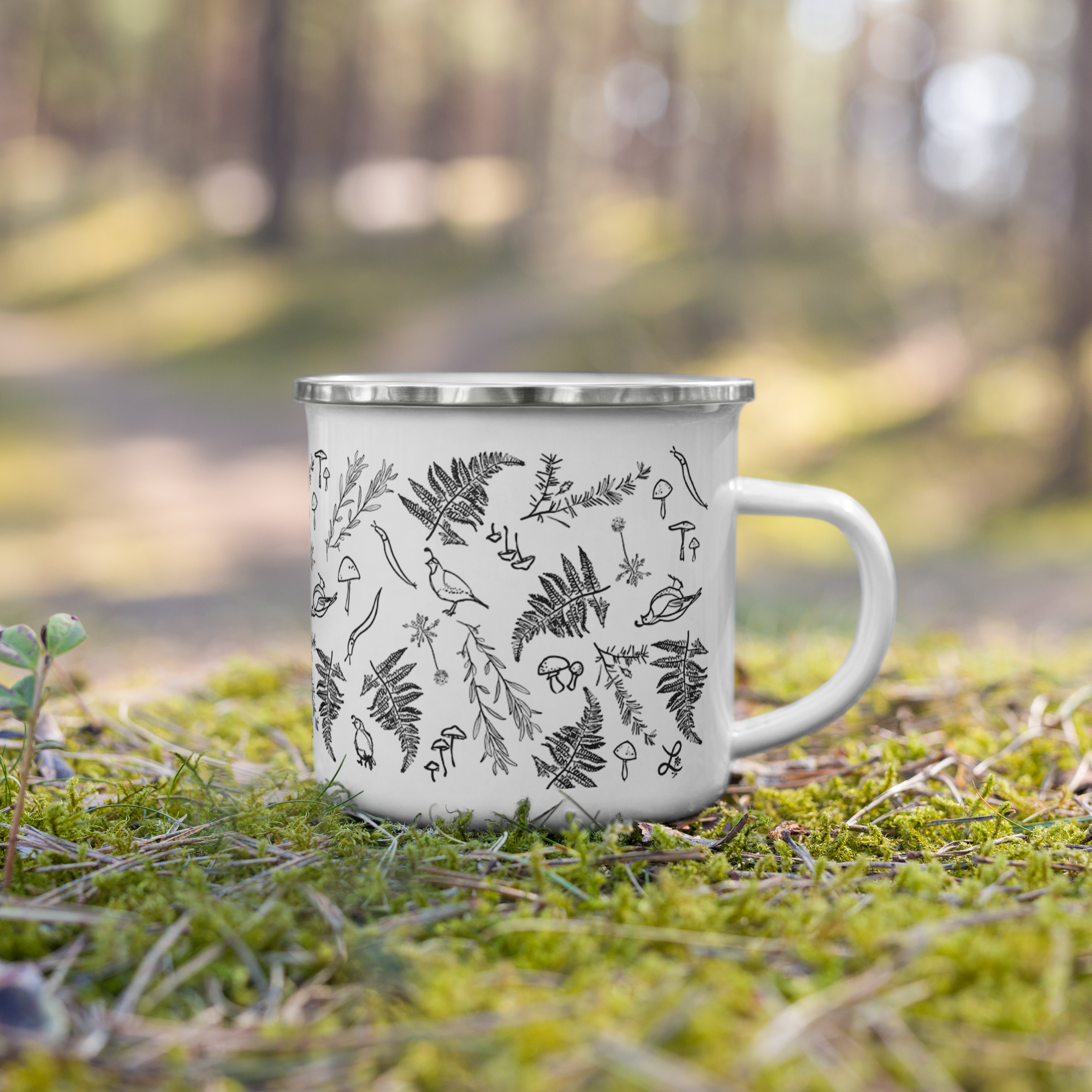 critters on 0oz enamel camp mug
