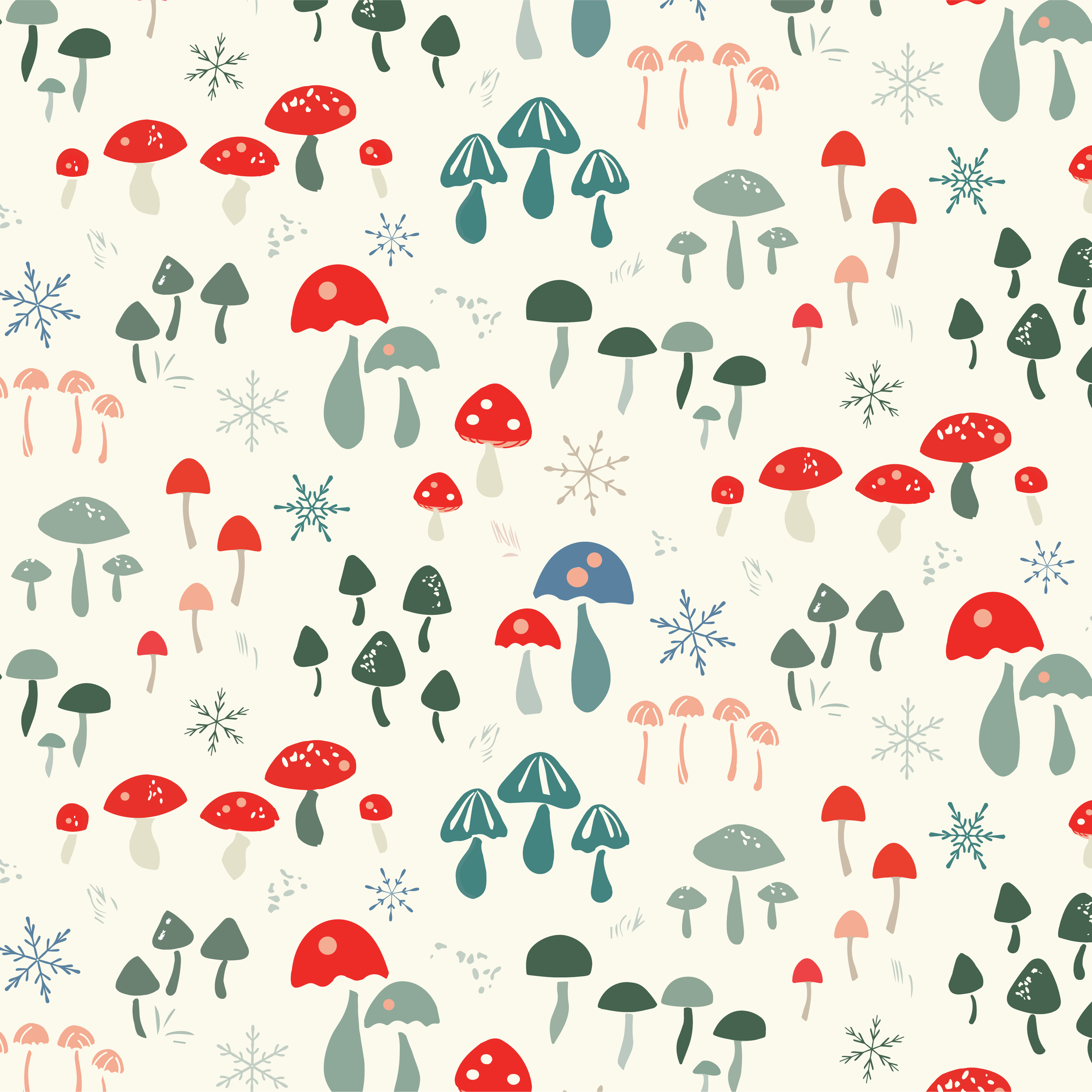 winter mushroom repeat