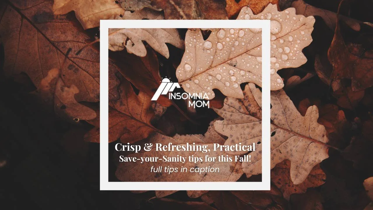 Crisp &amp; Refreshing, Practical Save-your-Sanity tips for this Fall!