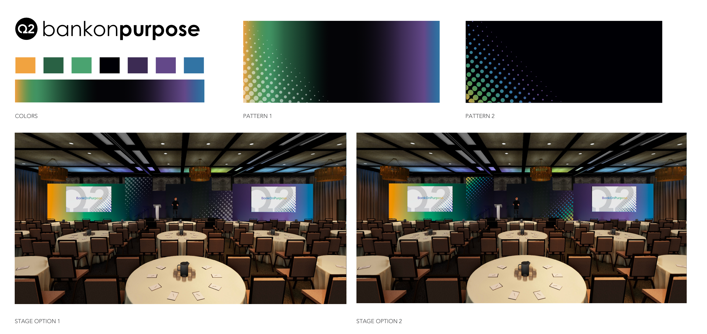 Mood board development for BankOnPurpose Keynote Stage