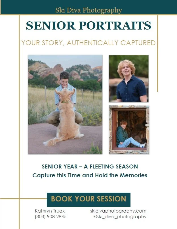 Senior Year - A Fleeting Season
Capture this Time and Hold the Memories

A beautiful blend of endings and beginnings. 
Capturing the heart of who your senior is in these final moments of high school. 

Book your Session Now! #ski_diva_photography #se