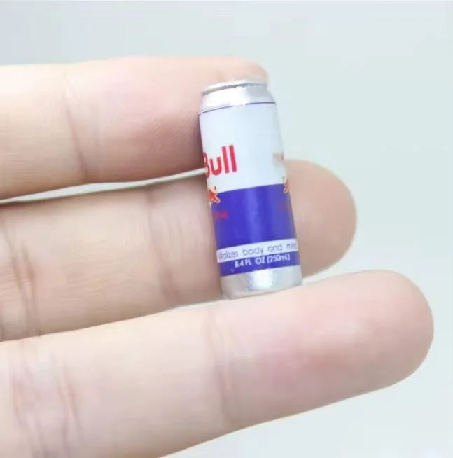 Miniature Red Bull Energy Drink Can – 1/12 Scale Dollhouse Beverage Prop