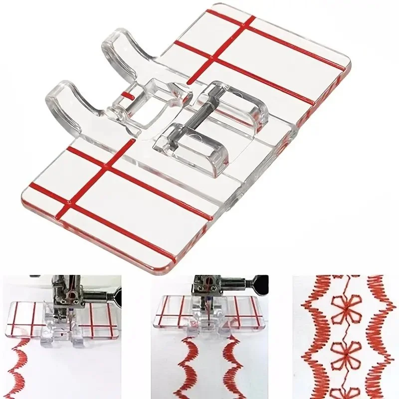 Parallel Stitch Presser Foot with Border Guide – Decorative & Straight Stitch Sewing