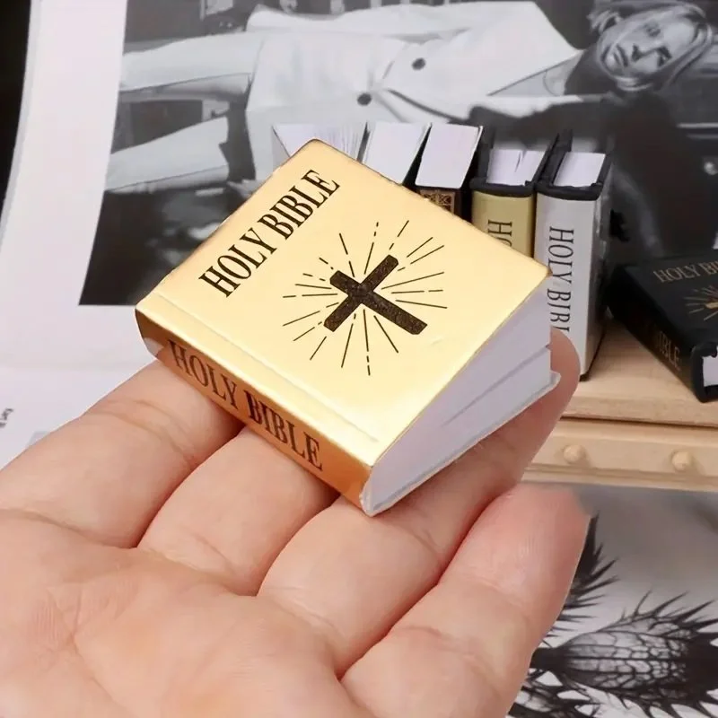 Dollhouse Miniature Holy Bible – 1:12 Scale with Readable English Pages