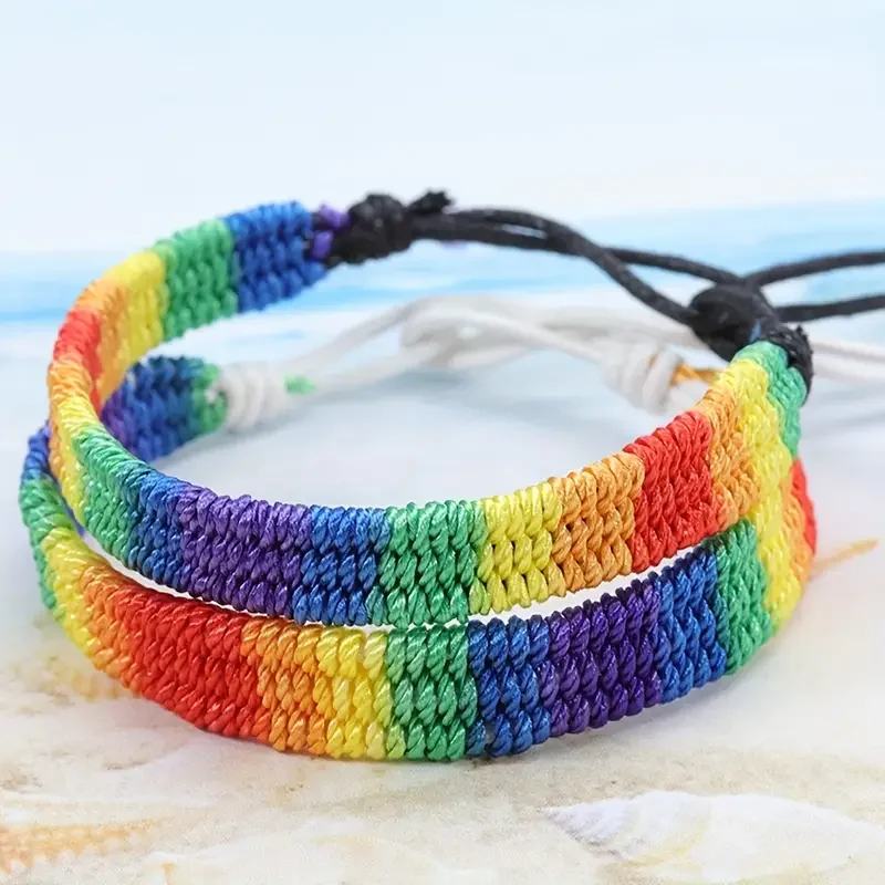 Pride Rainbow Bracelet – Random Color Cord - Show Your Support