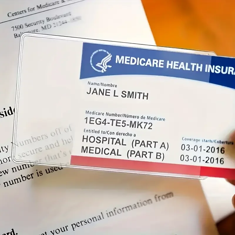 Medicare Card Sleeve – Waterproof PVC Protective Holder for Health Insurance Cards