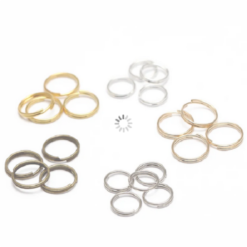 Miniature Split Key Rings for Crafts – Silver Stainless Steel, Gold & Gunmetal | 8–12mm (20 PCS)