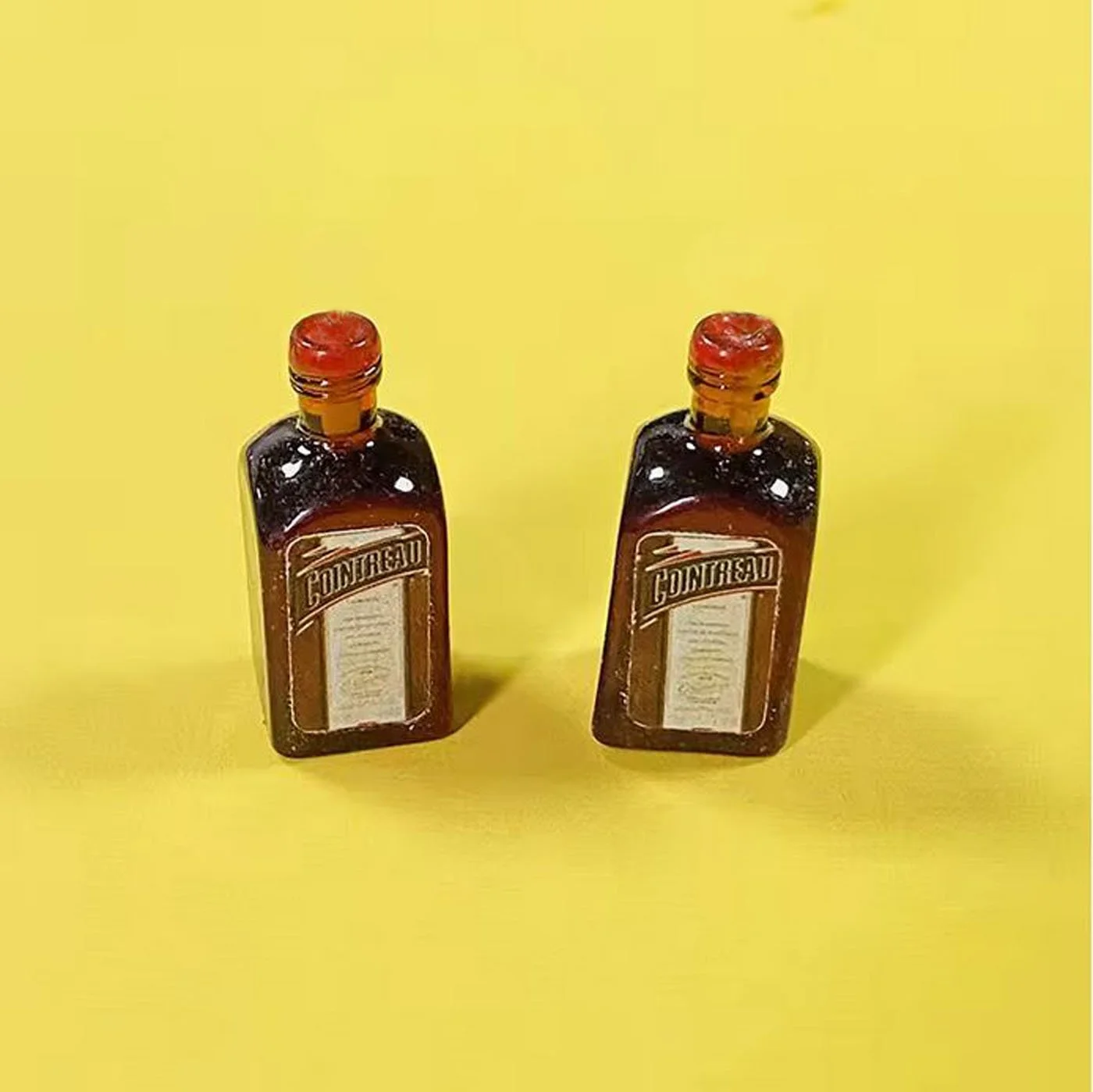 Dollhouse Miniature Cointreau Orange Liqueur Bottle Replicas – 1:12 Scale