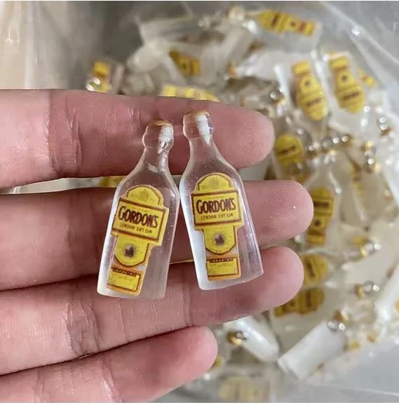 Dollhouse Miniature Gordon’s Gin Bottles – 1:12 Scale Dollhouse Bar Liquor