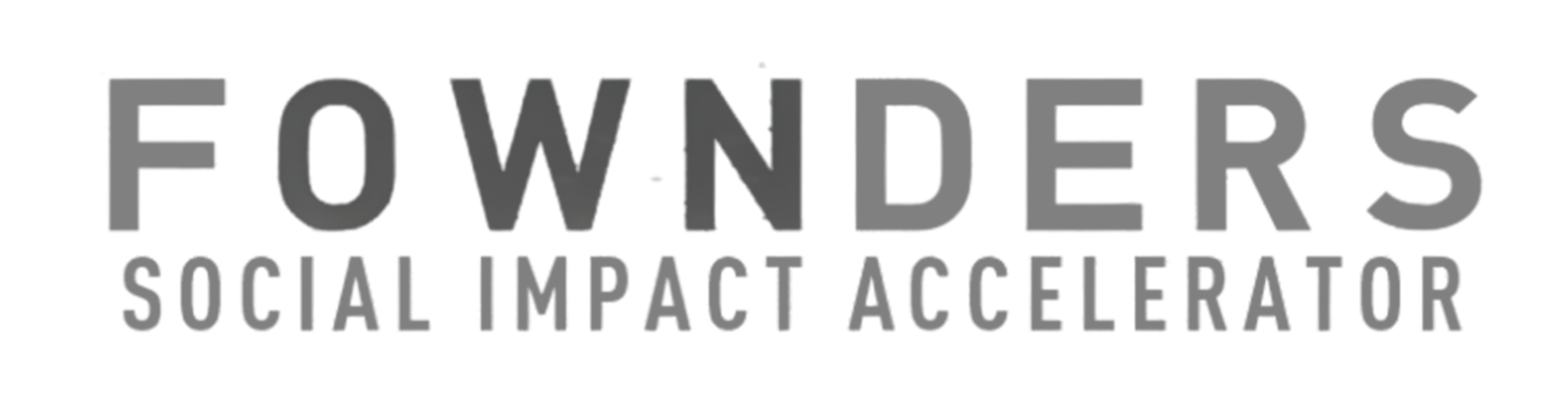 Text saying "FOWNDERS" with the subtitle "SOCIAL IMPACT ACCELERATOR".