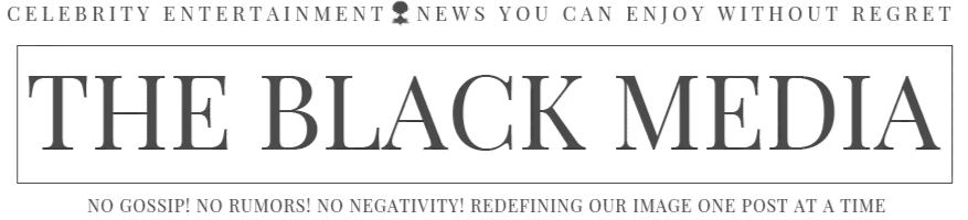 Close-up of a black-and-white print titled 'The Black Media' with pixelated text.