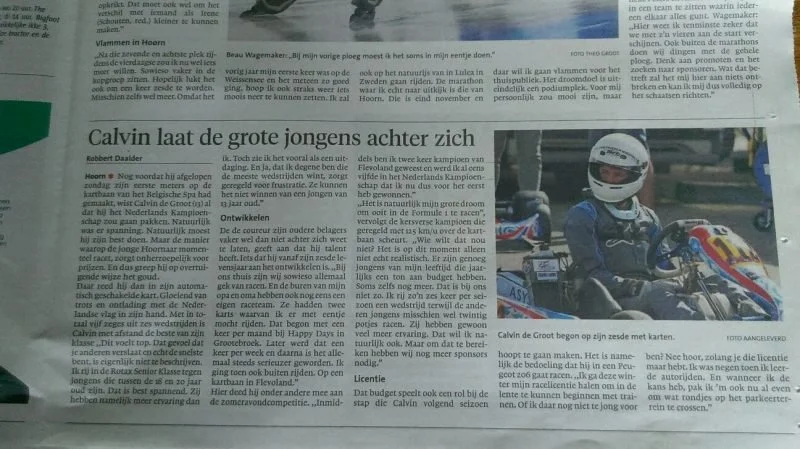 Calvin de Groot laat de oudere jongens achter zich