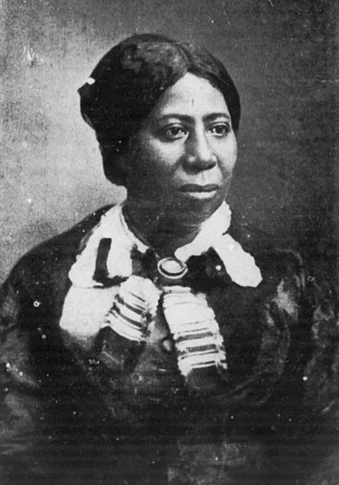 Black and white photograph portrait of Anna Murray Douglass