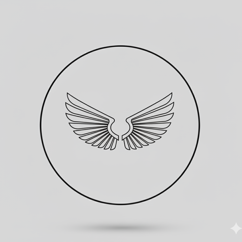 An emblem with the wings of the goddess of victory