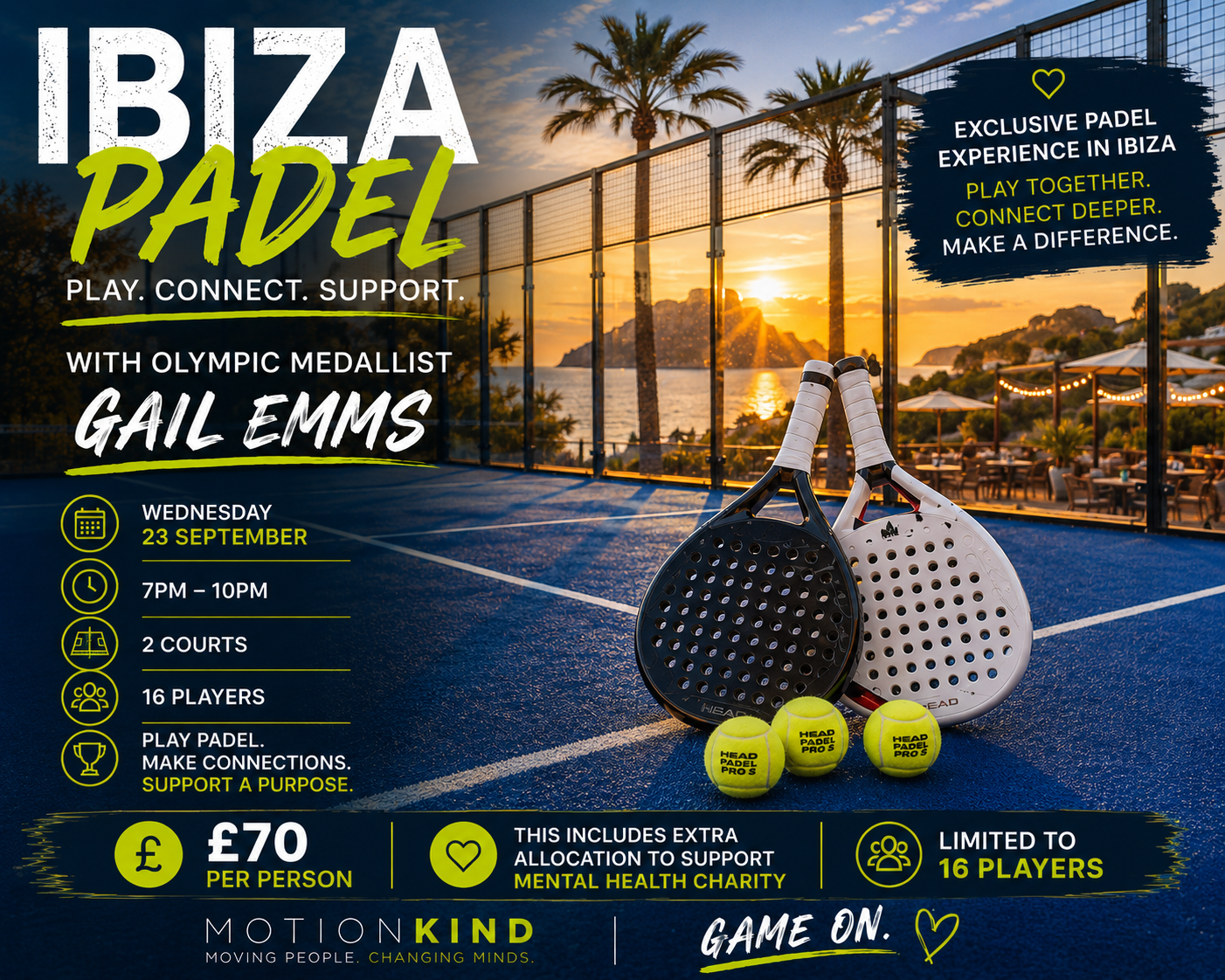 Ibiza Padel Experience - Play with an Olympian Gail Emms MBE