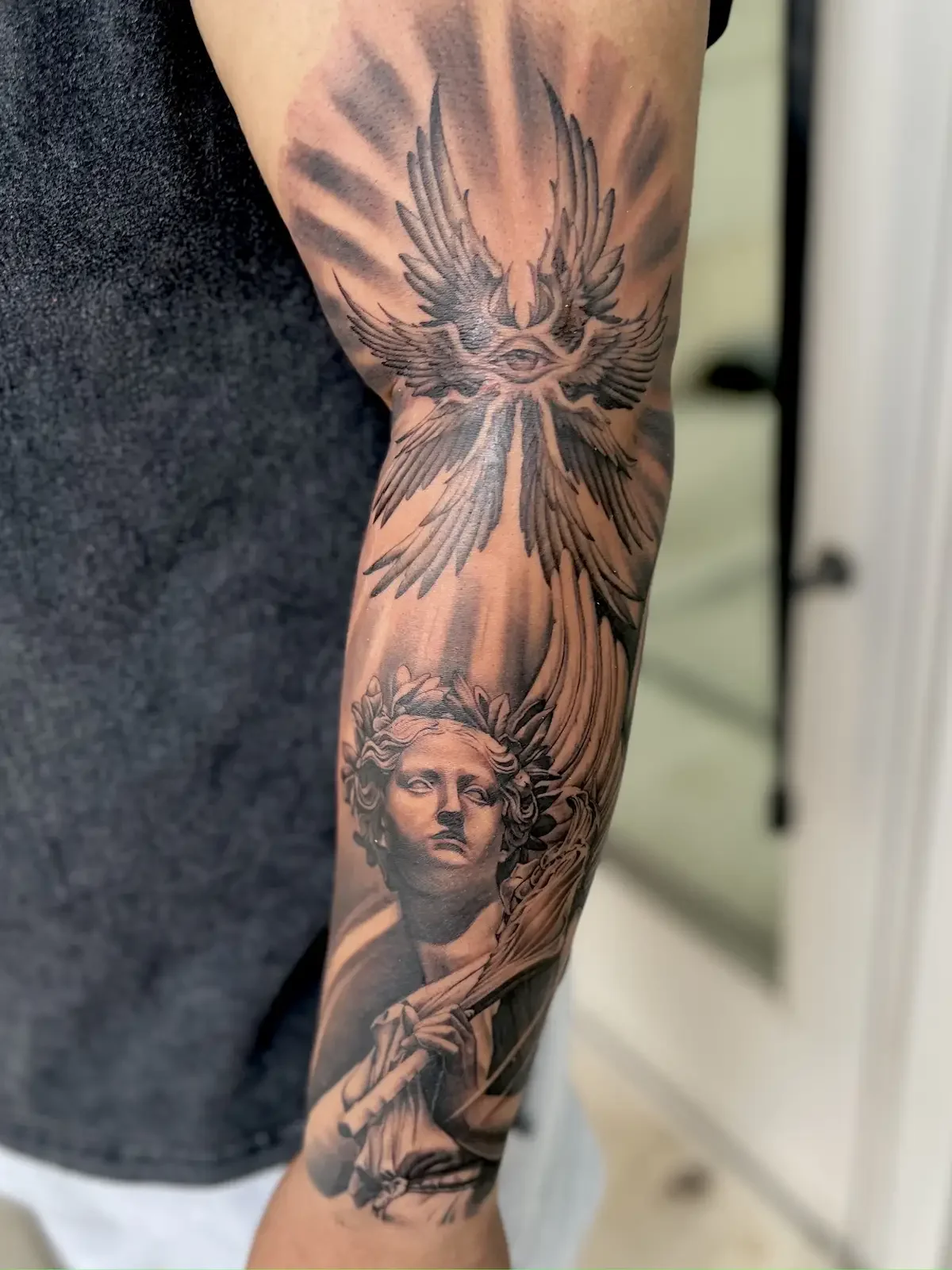 realism religious tattoo by Austin based tattoo artist mommasboy tatttoo
