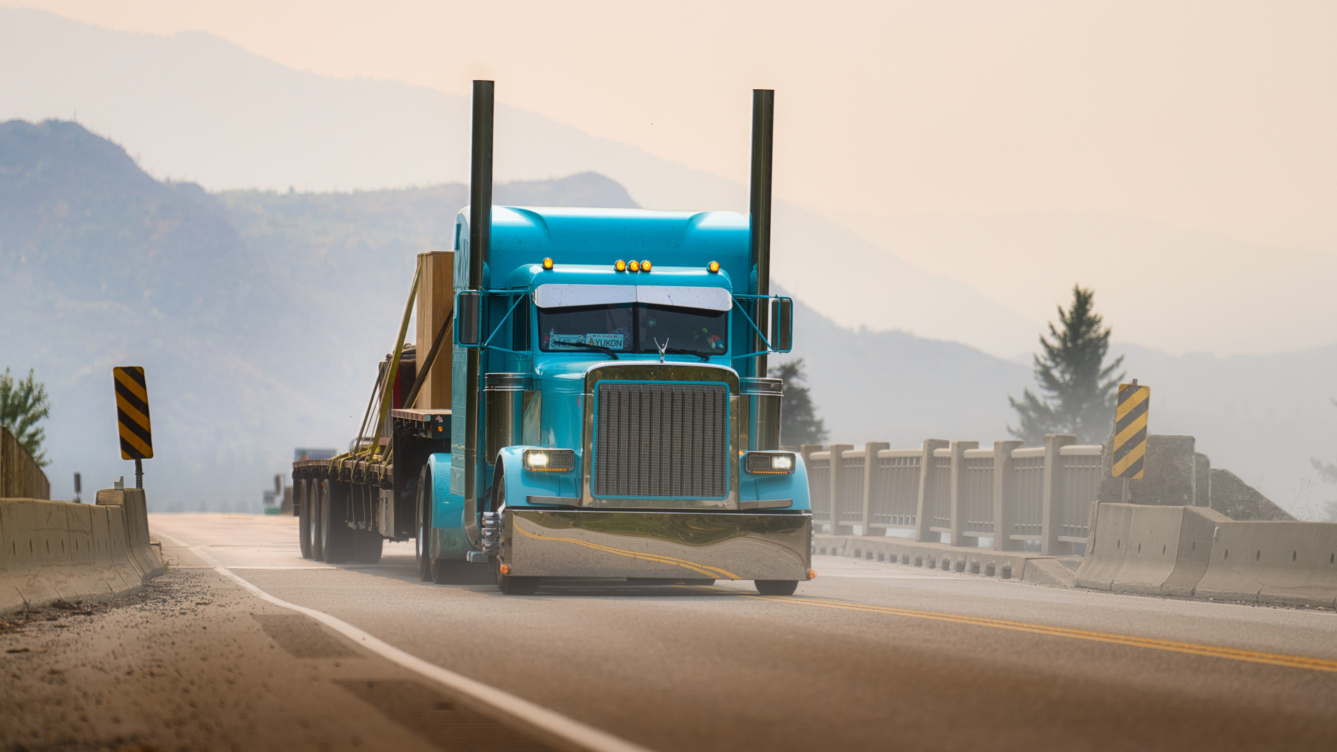 Power truck on highway