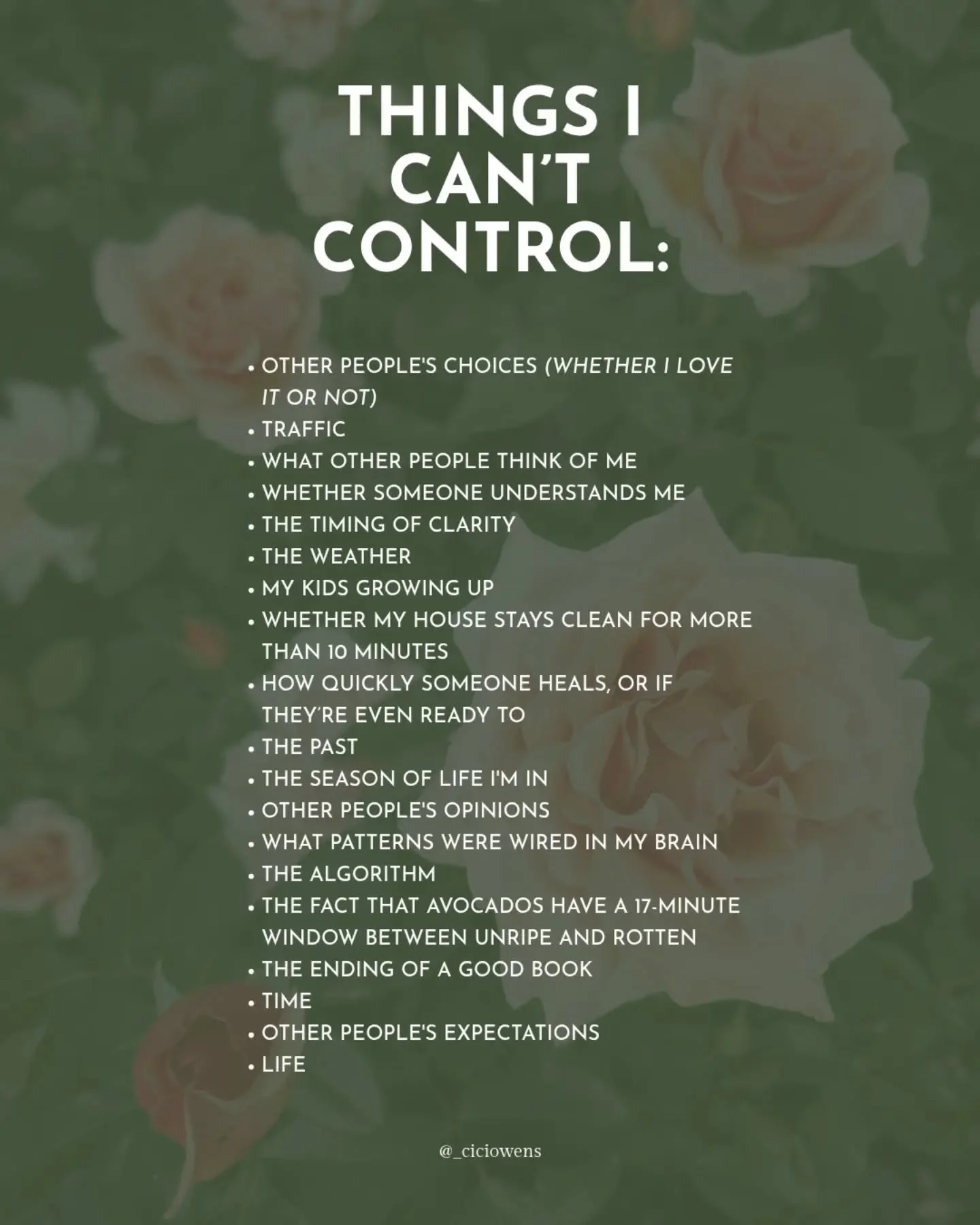 🌀 Not everything deserves my energy. 
What would you add to these lists?