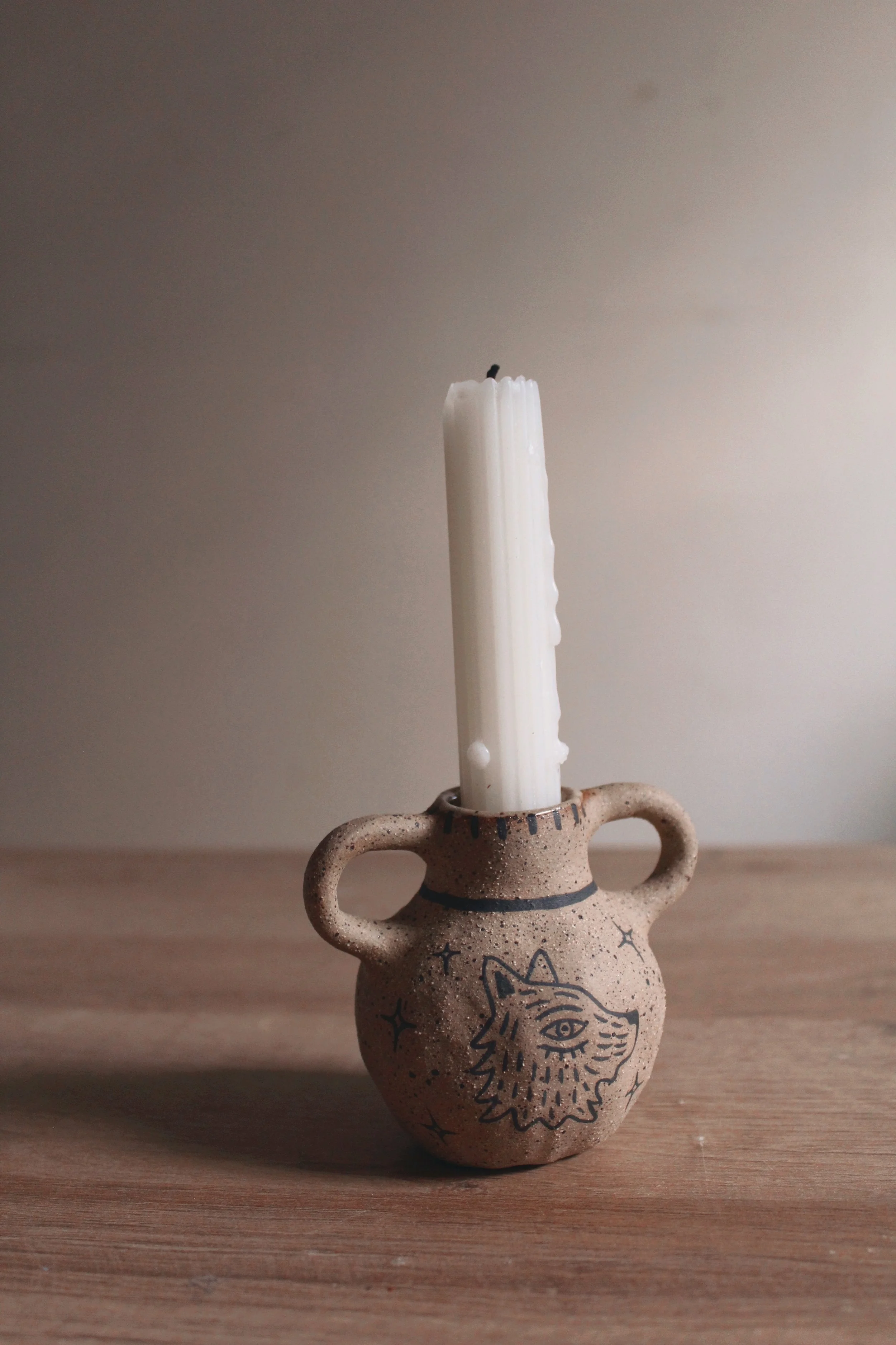Wolf Candle Holder