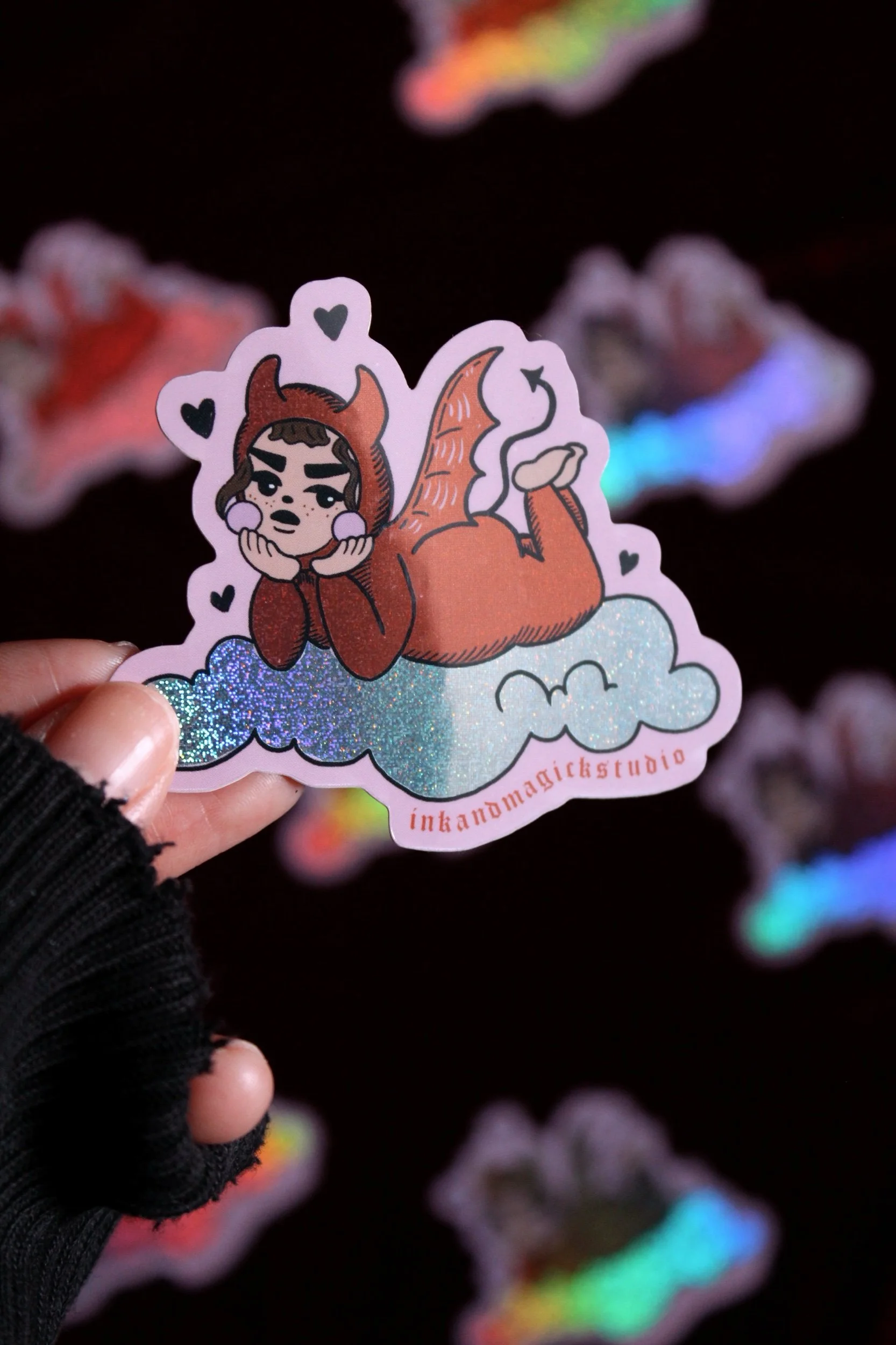 Diablita Enamorada Sticker