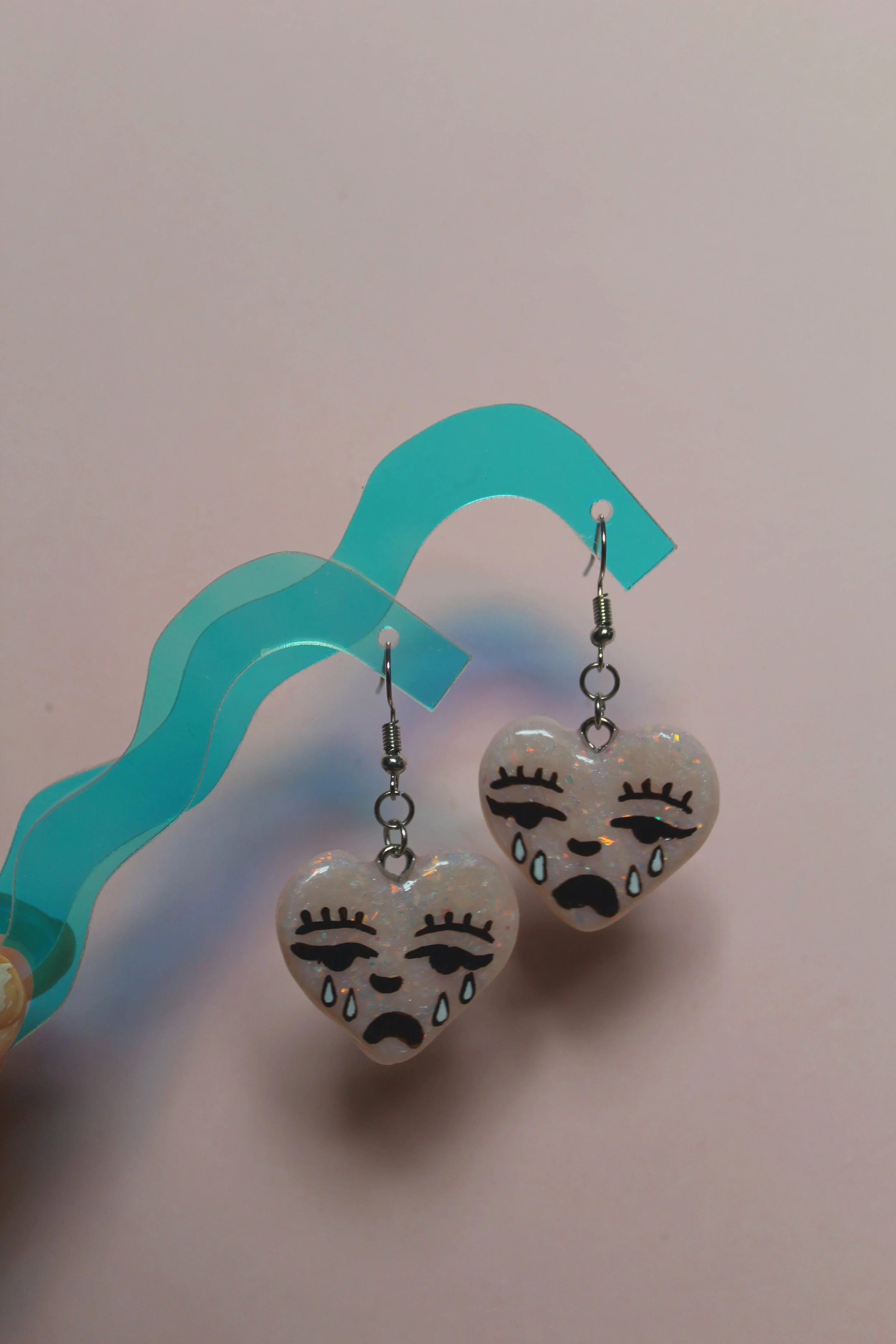 Crying Heart Earrings (Opal)