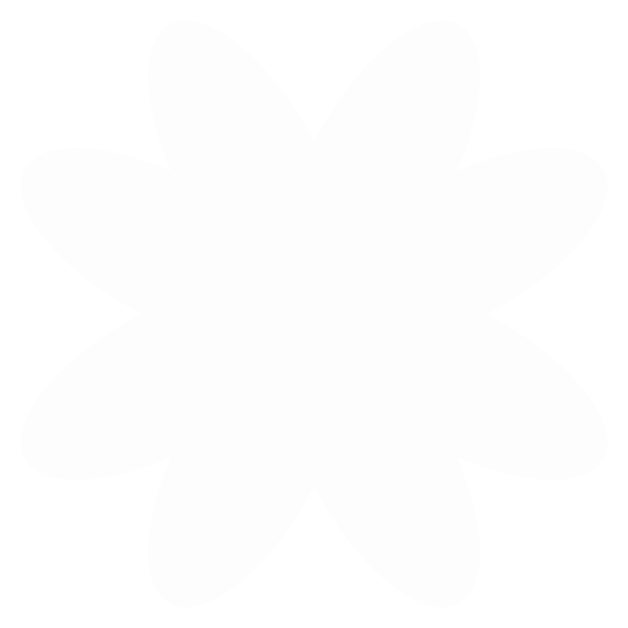 Silhouette of a six-petaled flower or star shape with rounded edges on a black background.