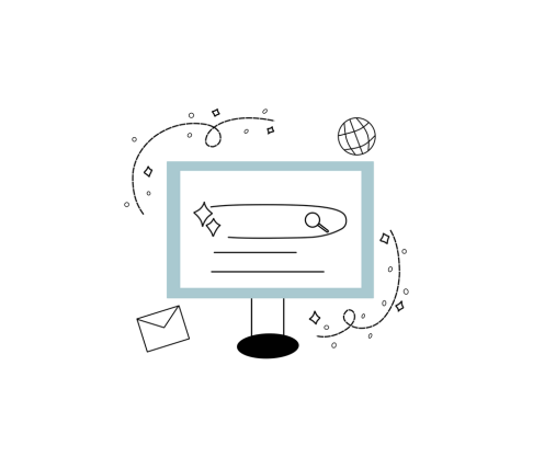 A Bitcoin symbol inside a computer monitor on a black background