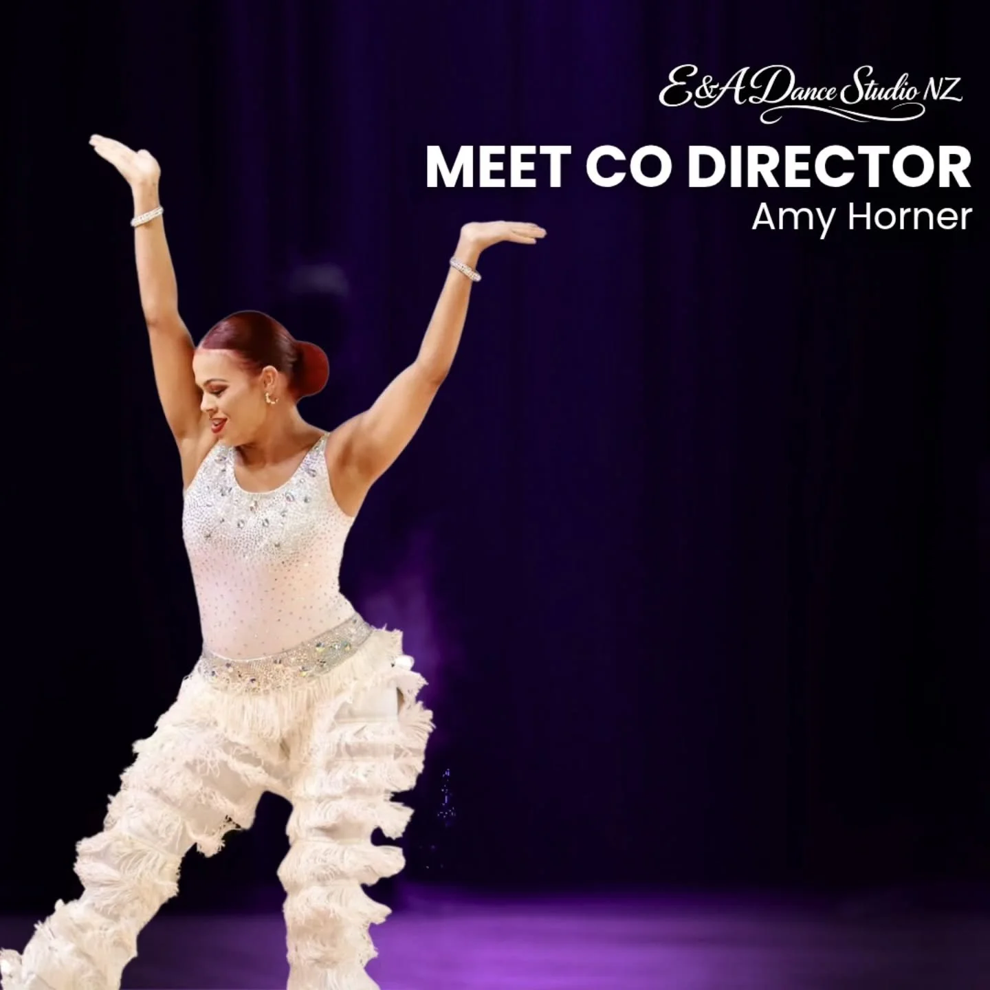 ✨️ MEET THE DIRECTOR | AMY HORNER ✨

Born and raised in New Zealand, Amy Horner&rsquo;s dance journey began in the ballet studio at the age of 4, training in RAD Ballet through to Advanced level before stepping into the world of competitive Ballroom 