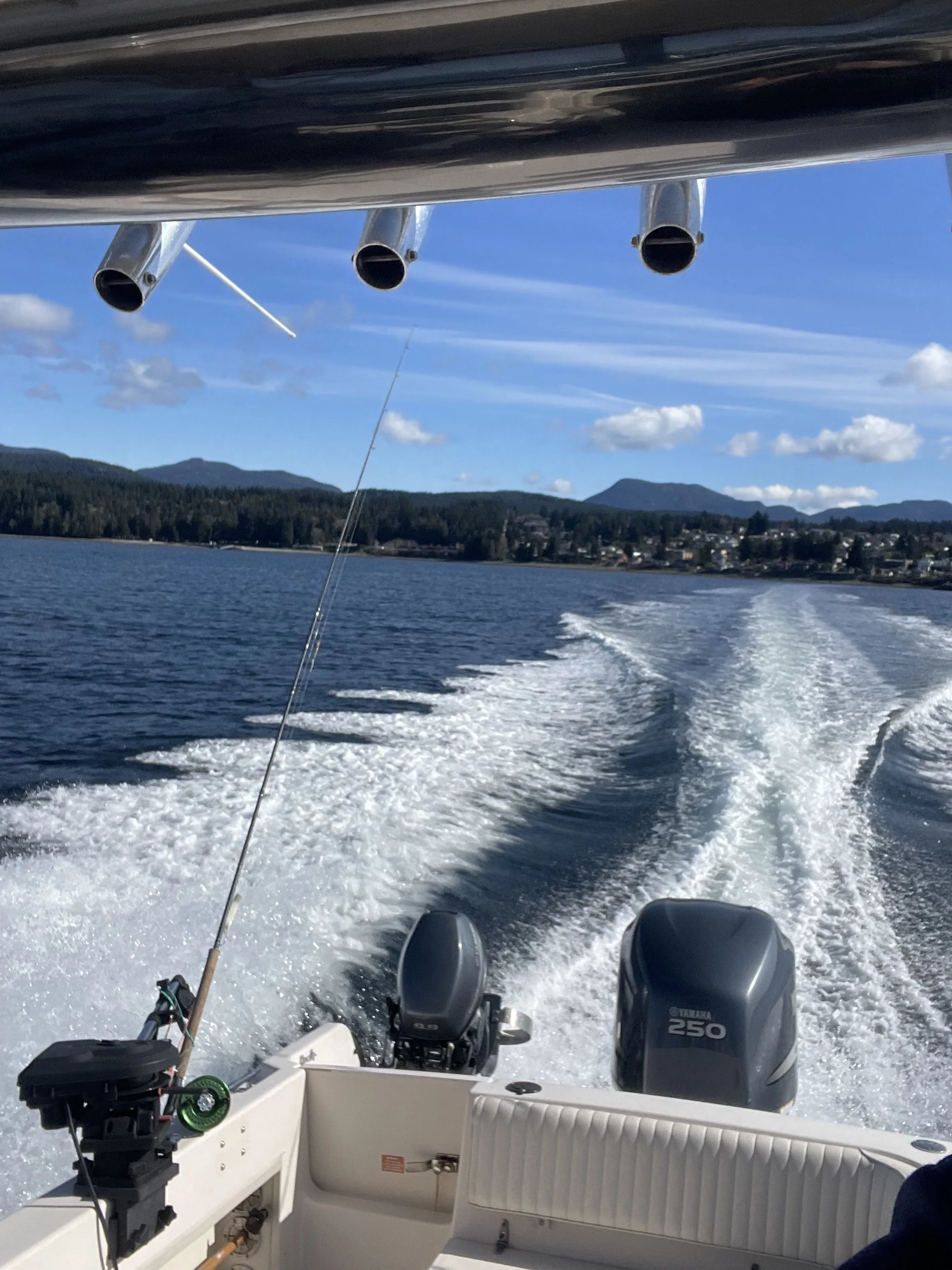 On the move out to the fishing grounds