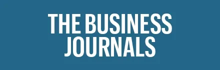 The Business Journals logo on a blue background