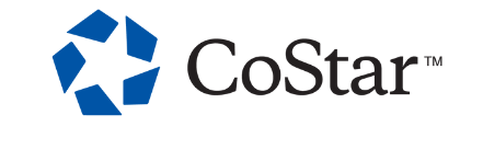 CoStar logo with a blue circular graphic and black text