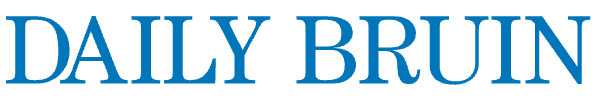 The logo of Daily Bruin with blue text.