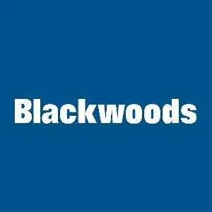Blackwoods logo on a blue background
