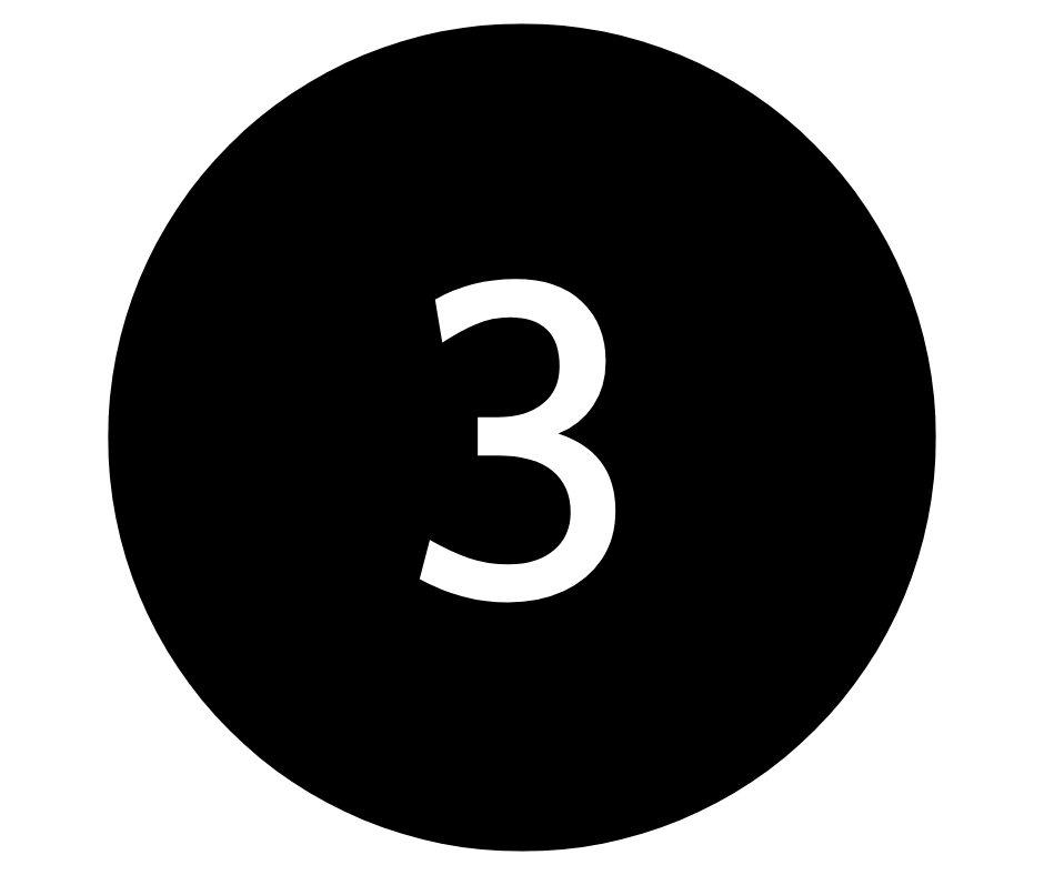 A countdown timer display with the number 3 in white on a black background.