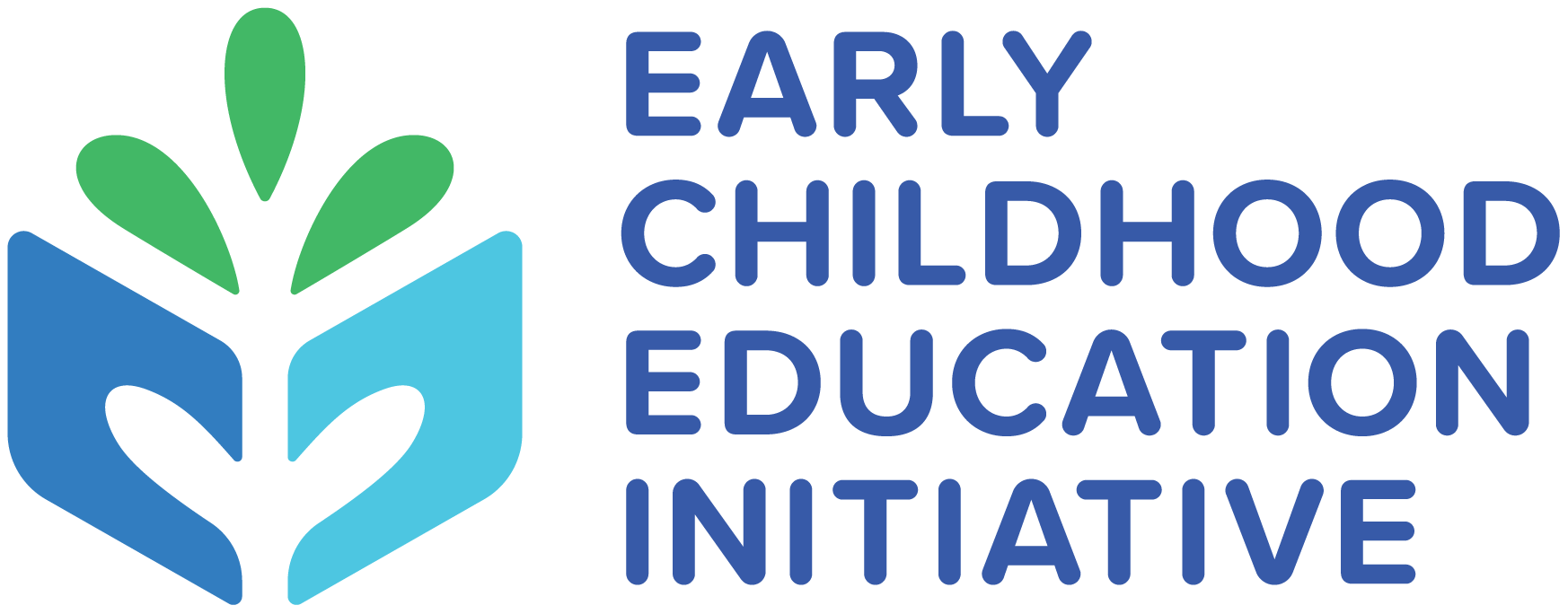 Early Childhood Education Initiative logo in green and tones of blue