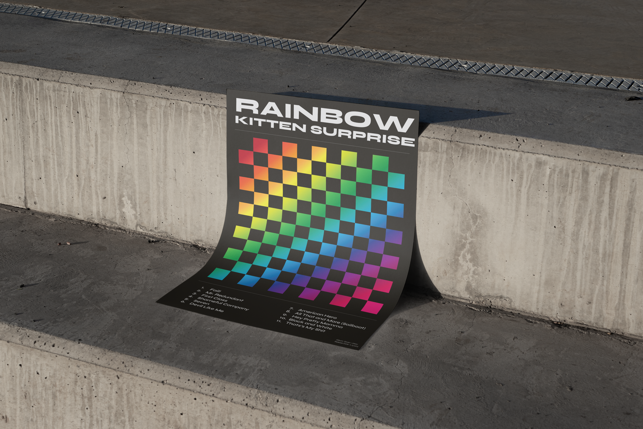 Free Poster on a Concrete Stairs Mockup.png