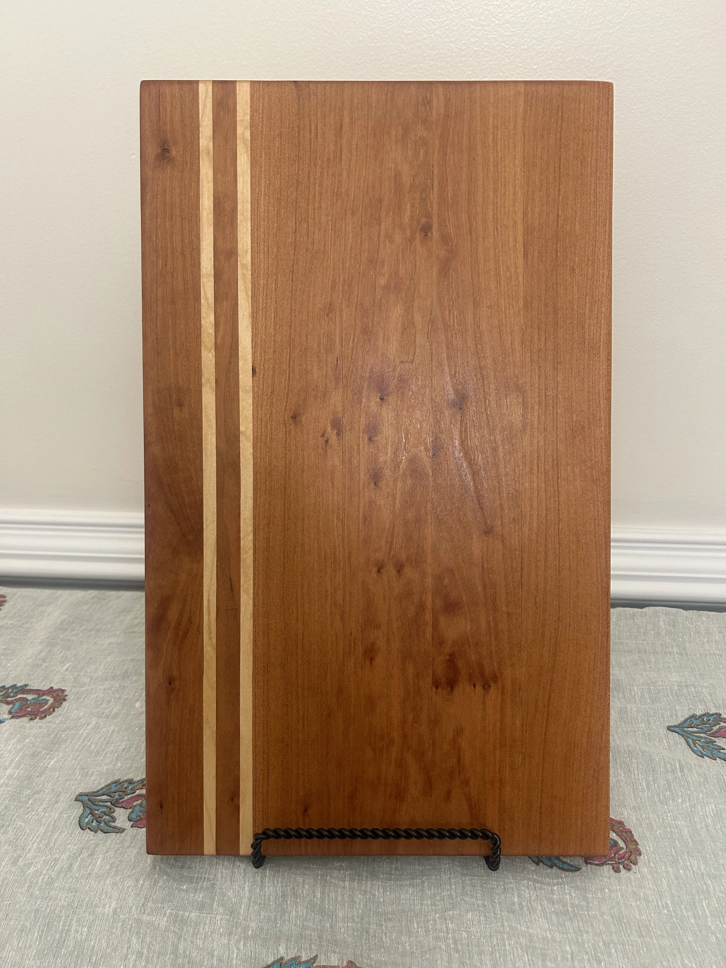 Handcrafted Hardwood Cutting Board - Cherry and Maple