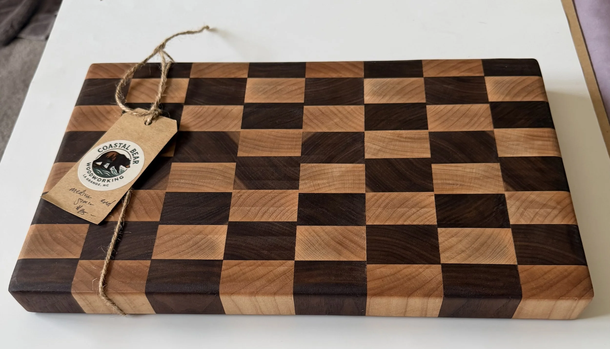 Checkered Design End Grain Butcher Board