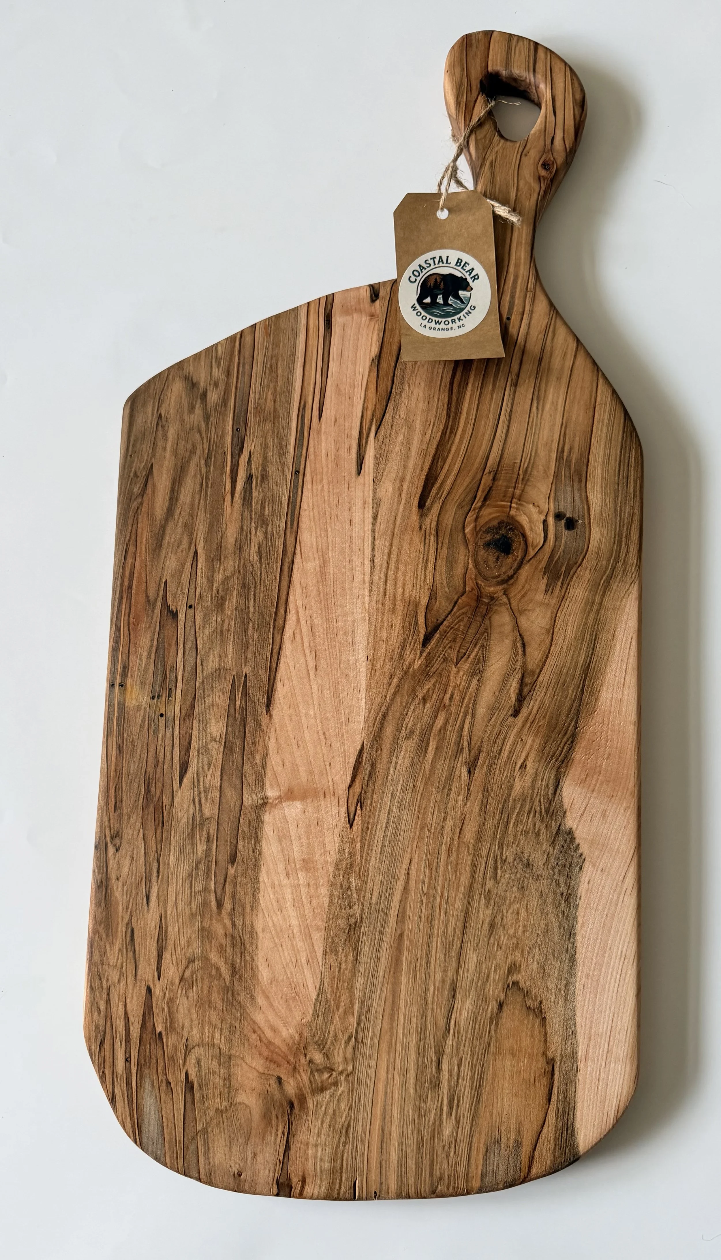 Ambrosia Maple Charcuterie Board - Side extended handle