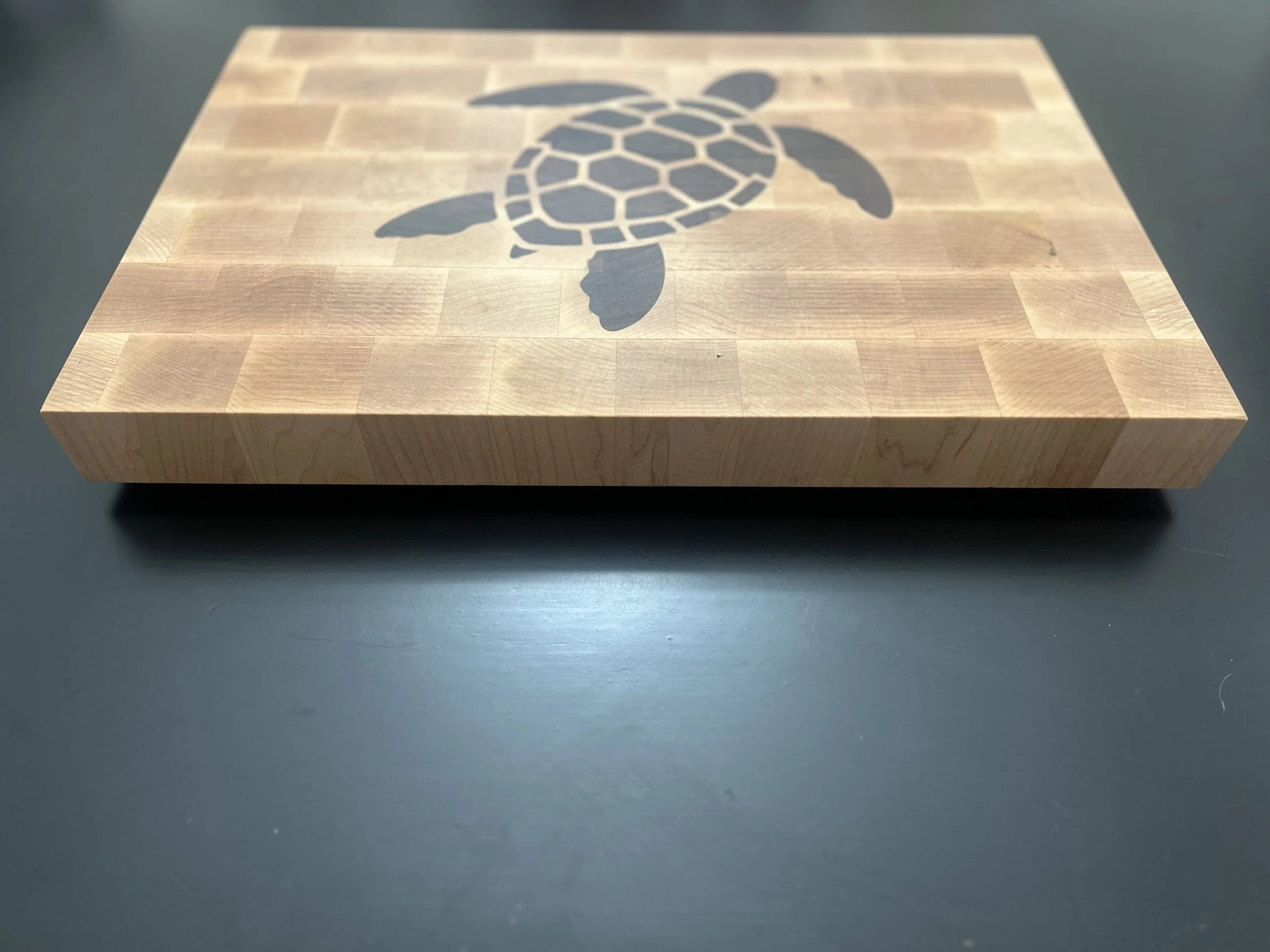 Maple & Black Walnut Sea Turtle Cutting Board