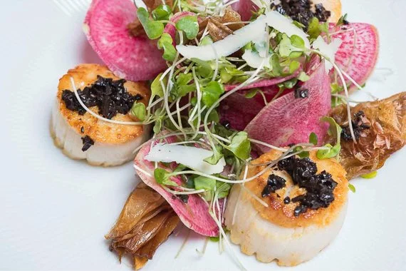 Scallop salad at Montrio restaurant in Monterey.