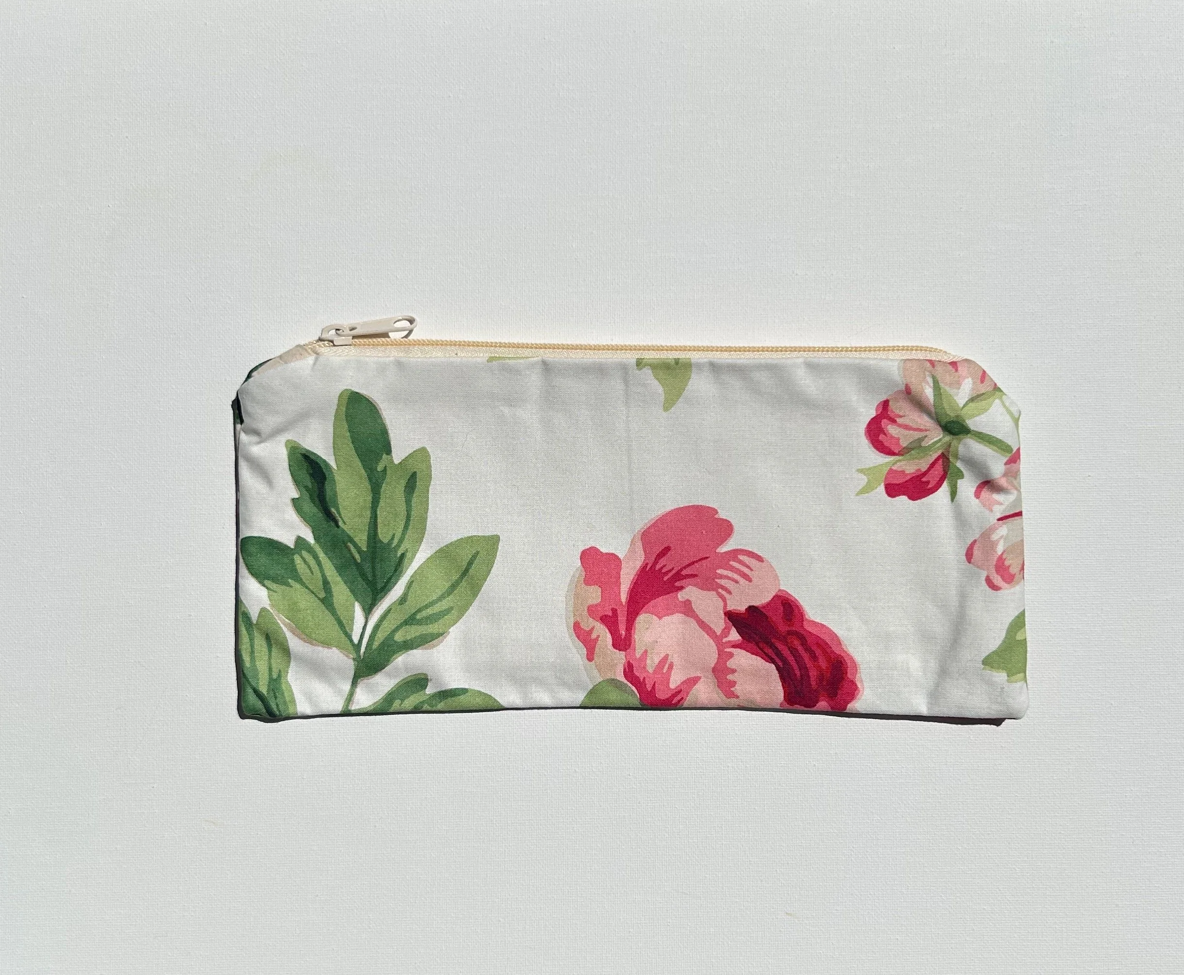 Red Flowers Zipper Bag