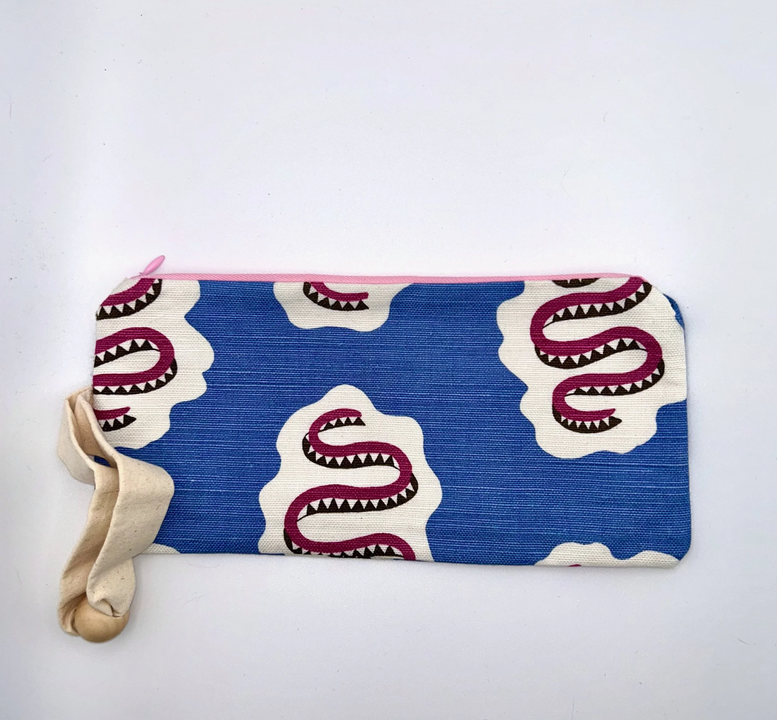Blue Snake Wristlet