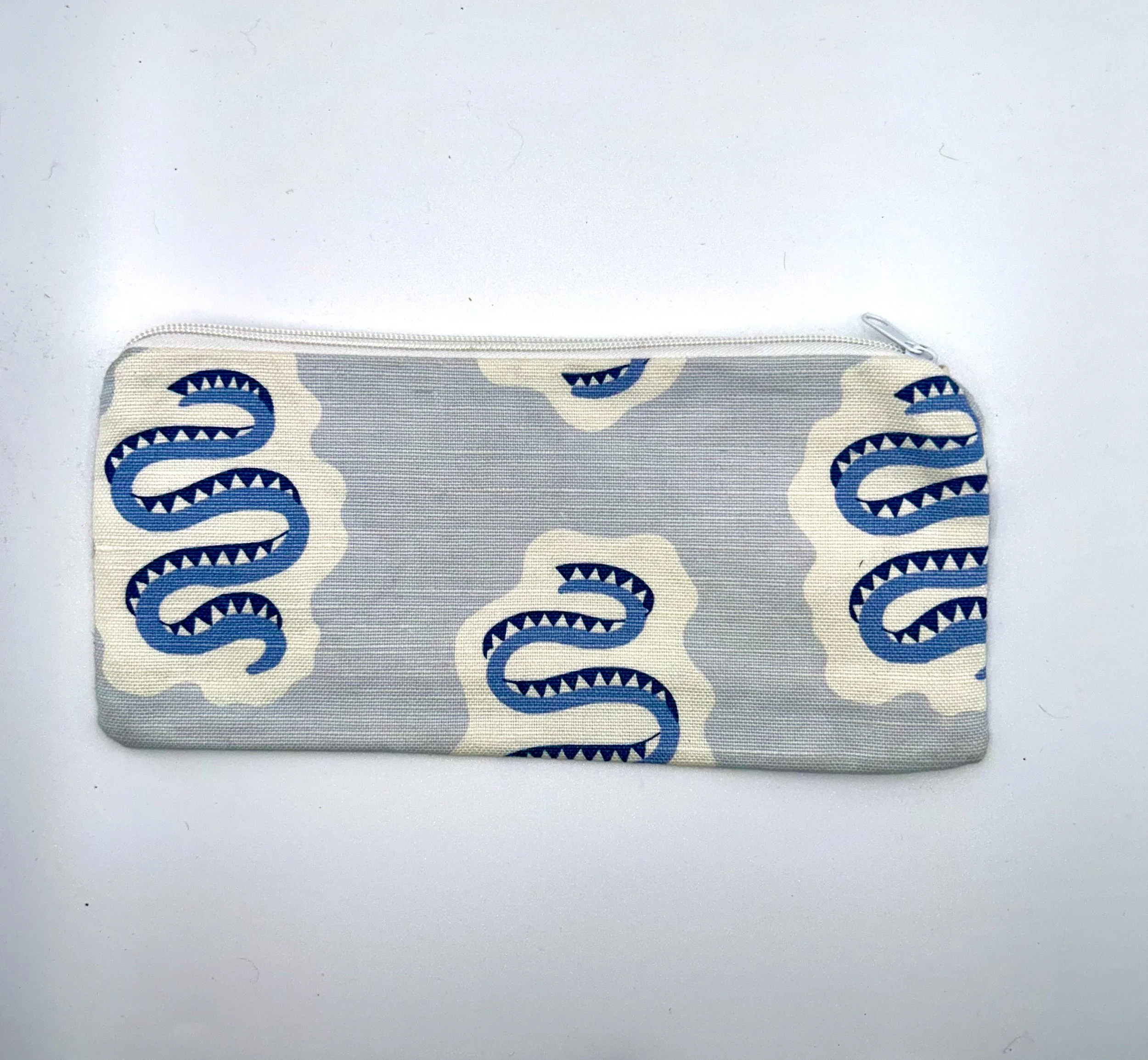 Blue Snake Zipper Bag