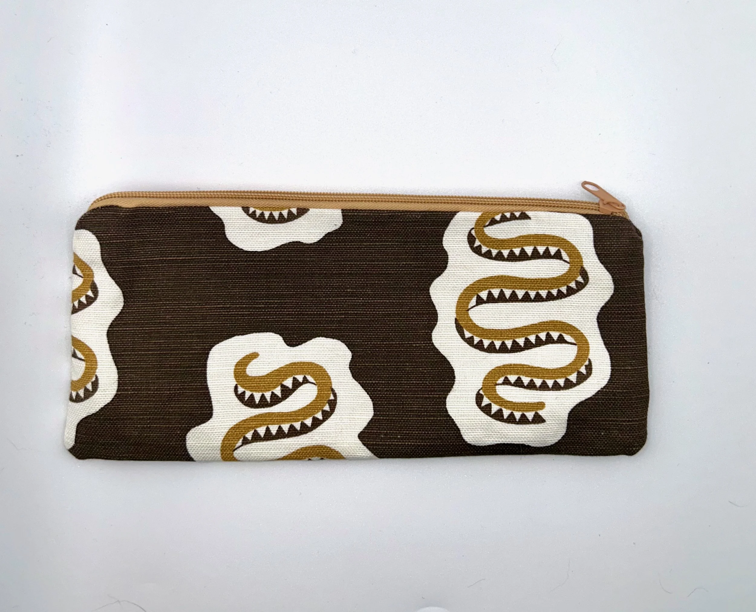 Brown Snakes Zipper Bag